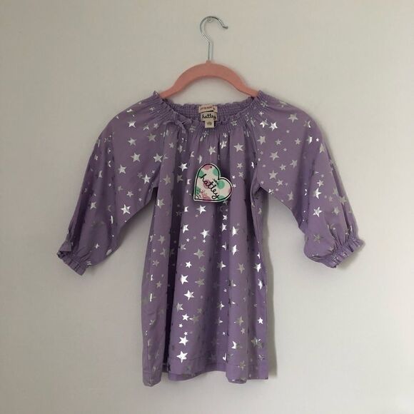 NEW ✨ Hatley Purple Poplin Blouse Scattered 6 - Picture 6 of 8